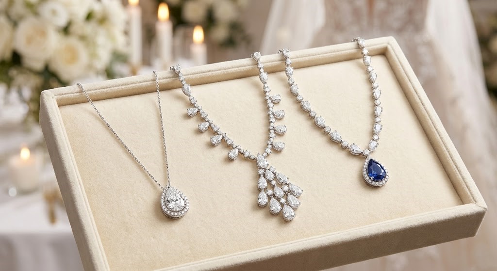 Những mẫu dây chuyền kim cương được thiết kế tinh tế, kết hợp giữa vẻ đẹp hiện đại và sự sang trọng vượt thời gian, giúp tôn vinh phong cách của người đeo trong mọi dịp đặc biệt.