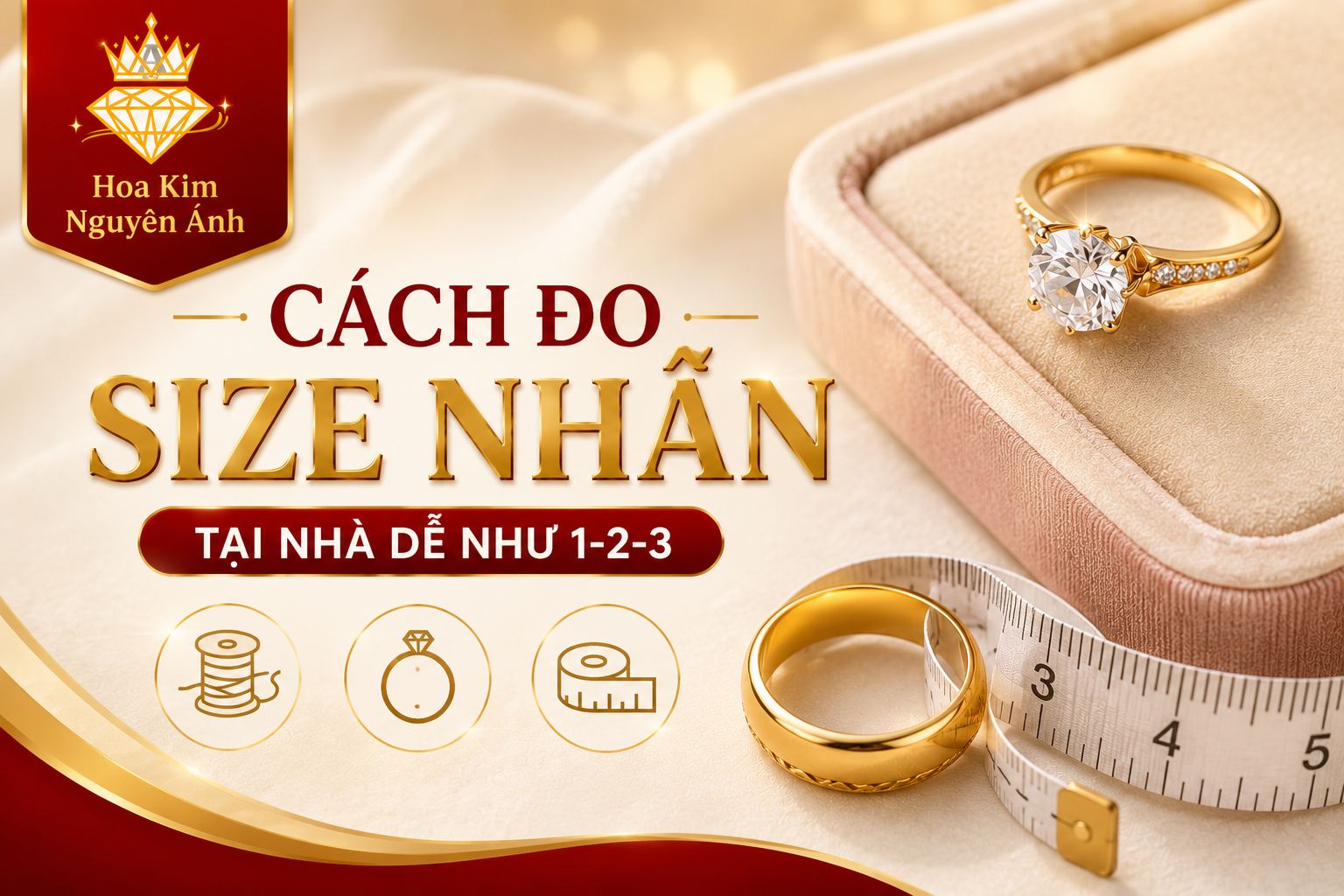Hướng dẫn cách đo size nhẫn tại nhà đơn giản chỉ với 3 bước